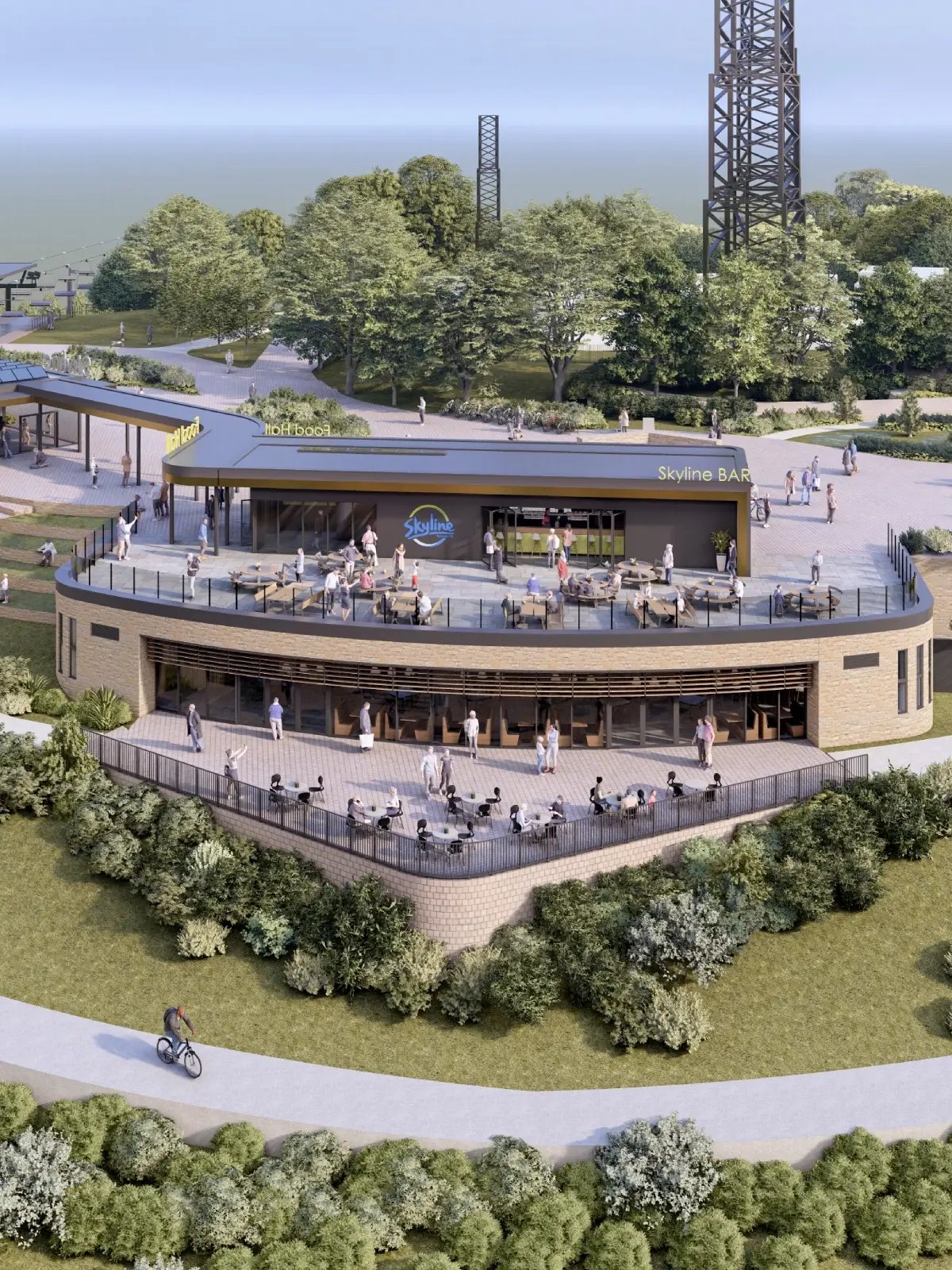 The Skyline Swansea restaurant and bar atop Kilvey Hill.