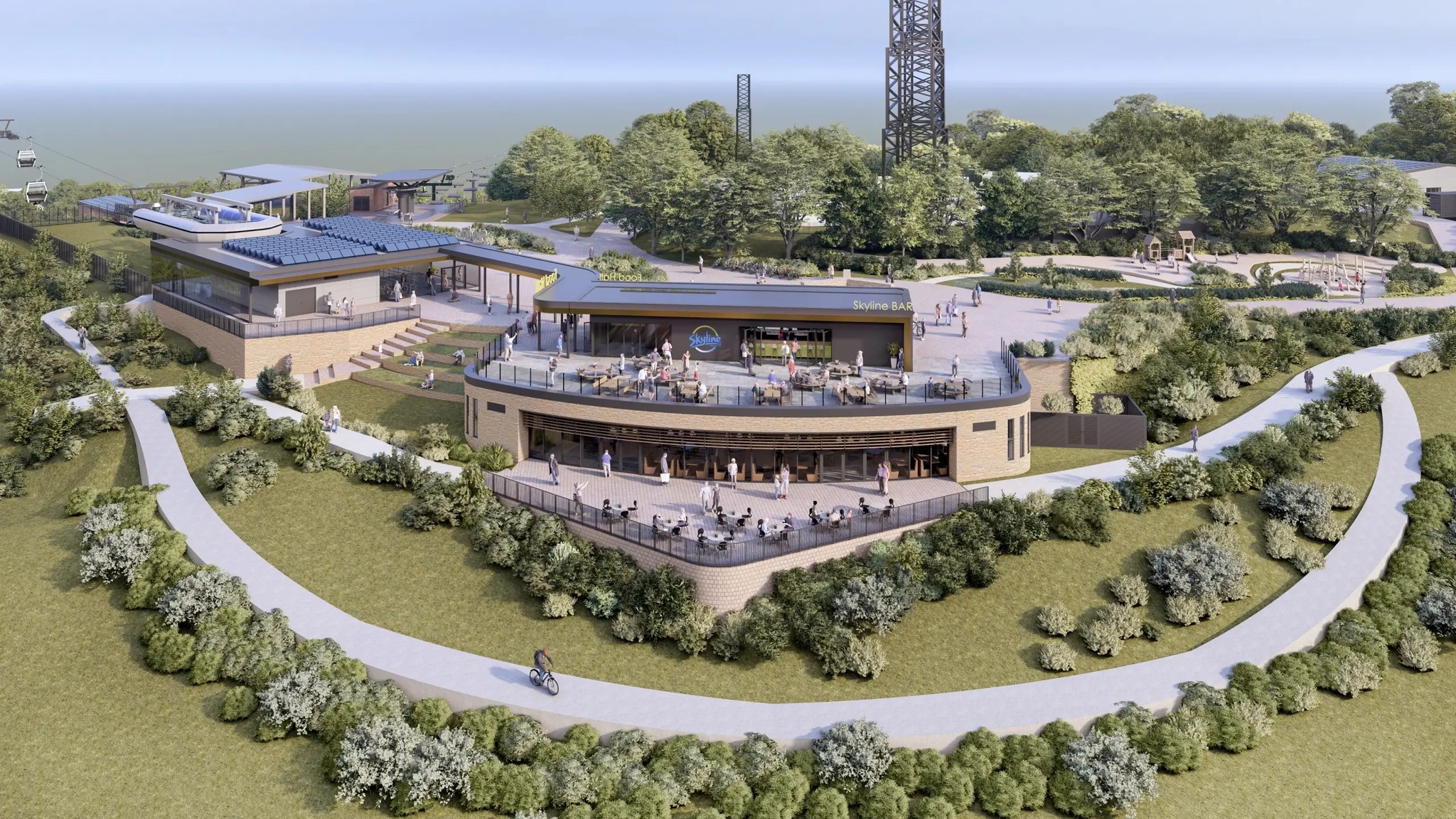 The Skyline Swansea restaurant and bar atop Kilvey Hill.